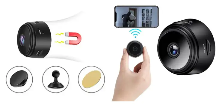 Infographic highlighting the key features of CamTrix, such as effortless setup, clear vision day or night, and smart connectivity.